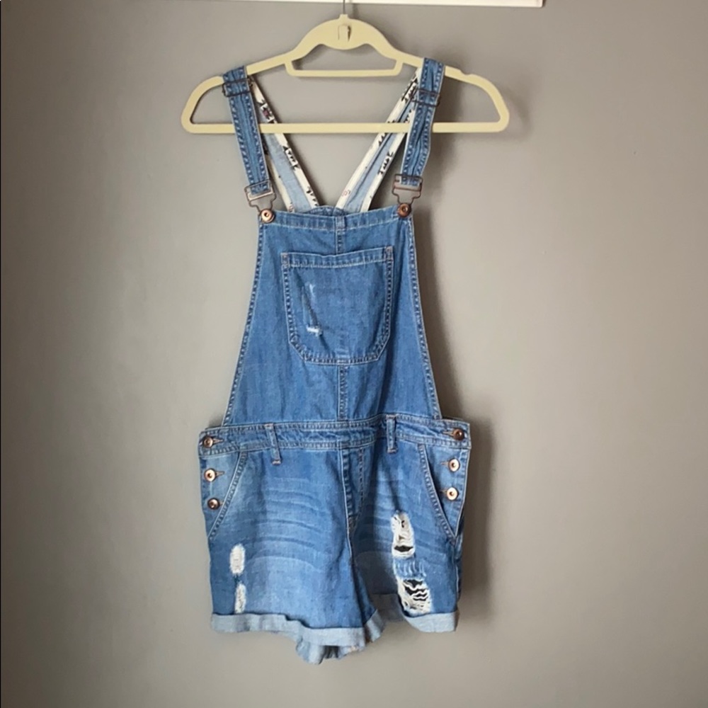 Forever 21 jean short overalls